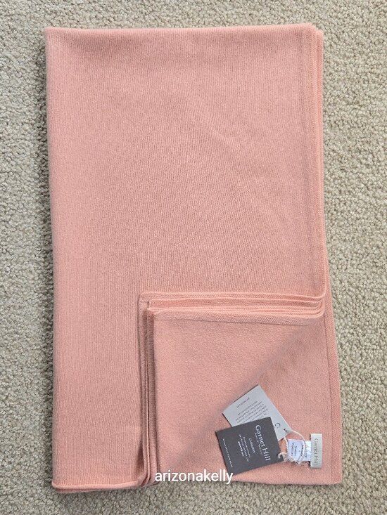 Garnet Hill Accessories - NWT Garnet Hill Cashmere Scarf Pink Knit